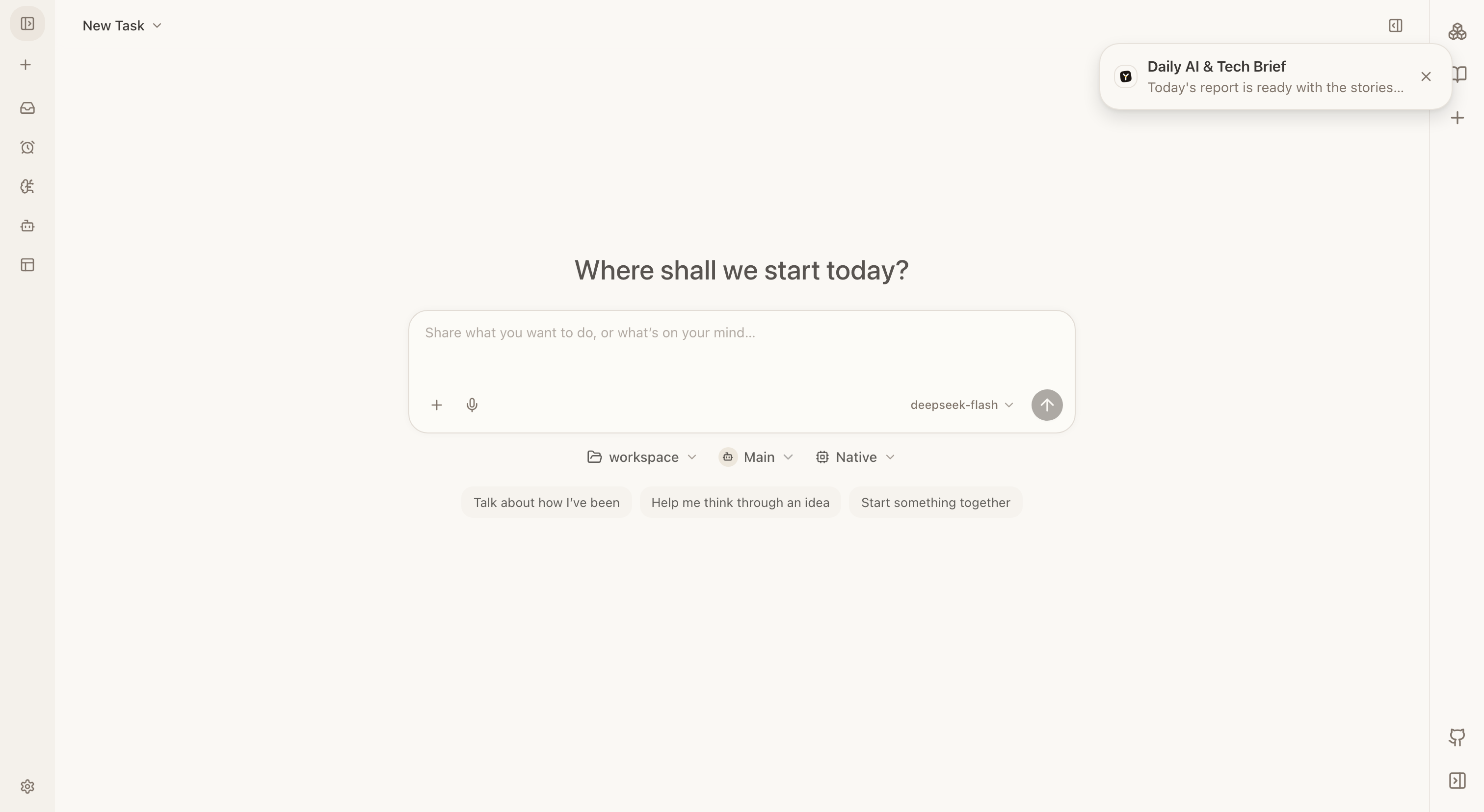 NextClaw showing a clickable result notification after a background session completes