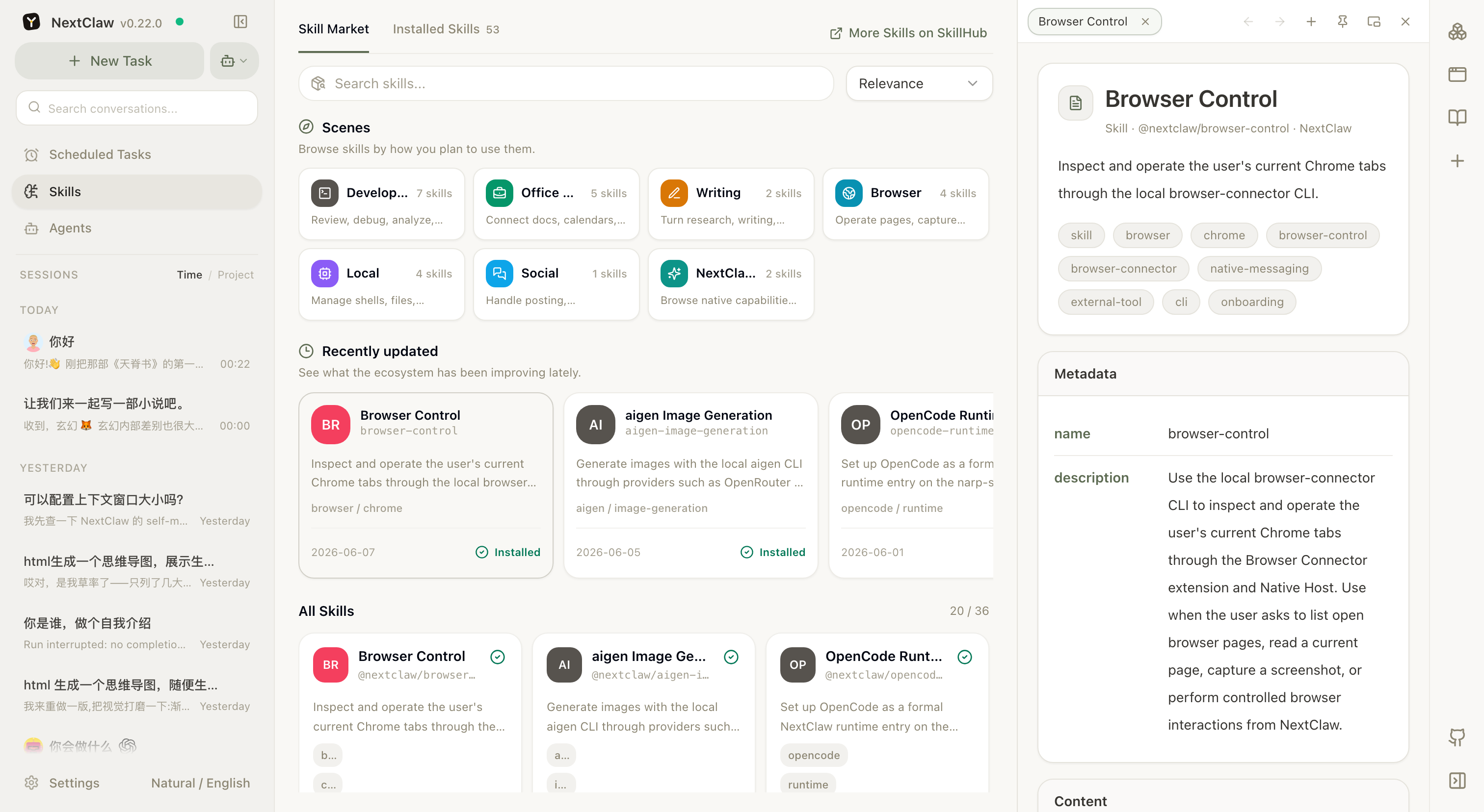 Skills and embedded docs